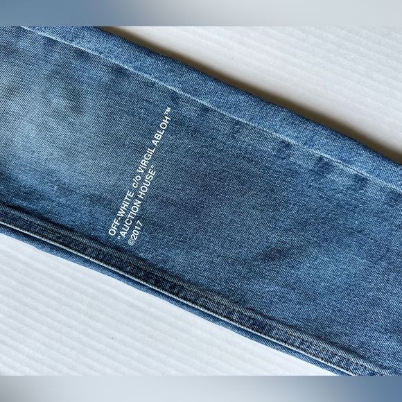 OFF WHITE C/O VIRGIL ABLOH ROSE PRINT SKINNY JEANS Size 26 EUC - Picture 9 of 10